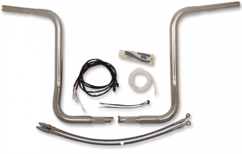 1¼" Round Handlebar Kit- 16" Chrome- 14-20 Street Glide/Electra Glide Models