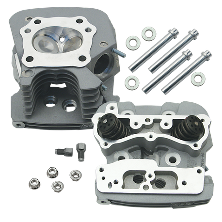 S&S® Super Stock® 79cc Cylinder Head Kit For 1999-'05 HD® Big Twins - Silver Powder Coat Finish