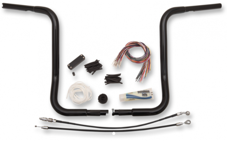 1¼" Round Handlebar Kit- 16" Black- 08-13 Street Glide/Electra Glide Models