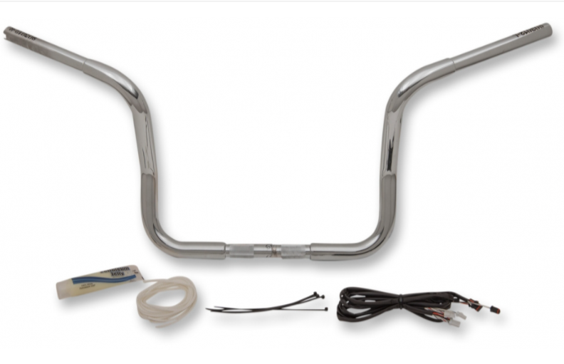 1¼" Round Handlebar Kit- 12" Chrome- 14-20 Street Glide/Electra Glide Models