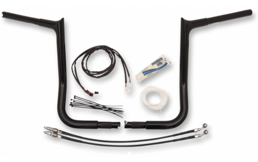 1¼" Pointed Handlebar Kit- 14" Black- 14-20 Street Glide/Electra Glide Models