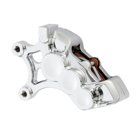 6-PISTON DIFFERENTIAL BORE BRAKE CALIPERS, 14" CHROME