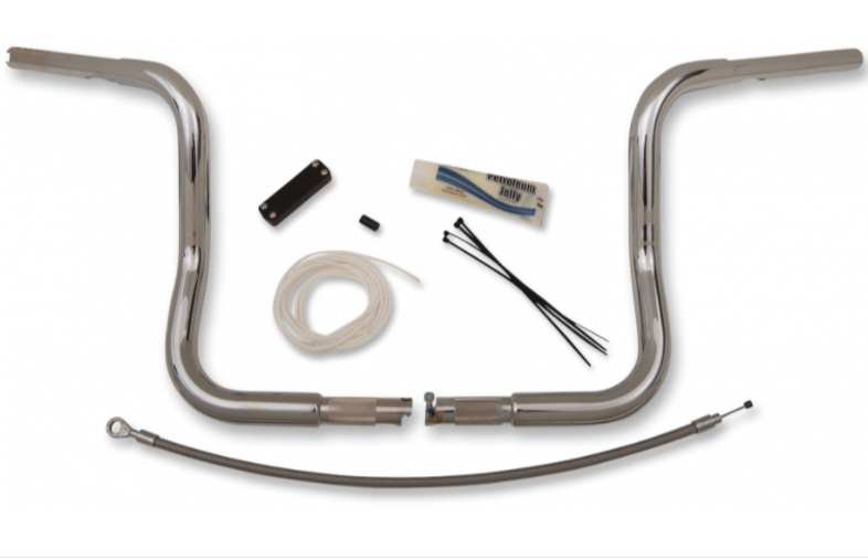 1¼" Round Handlebar Kit- 12" Chrome- 08-13 Street Glide/Electra Glide Models