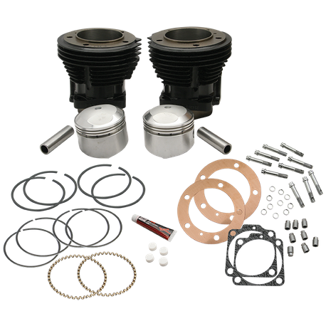 93" High Compression 3-5/8" Big Bore Cylinder and Piston Kit for S&S SH93 Engines or 1966-84 HD® Big Twins With S&S 93" Sidewinder Kit - Gloss Black Finish