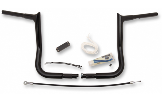 1¼" Pointed Handlebar Kit- 12" Black- 08-13 Street Glide/Electra Glide Models