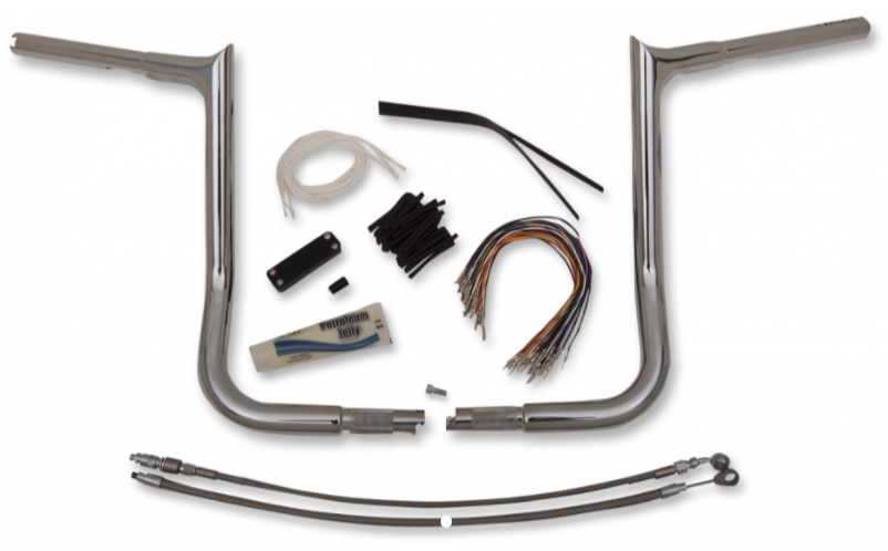 1¼" Pointed Handlebar Kit- 14" Chrome- 08-13 Street Glide/Electra Glide Models