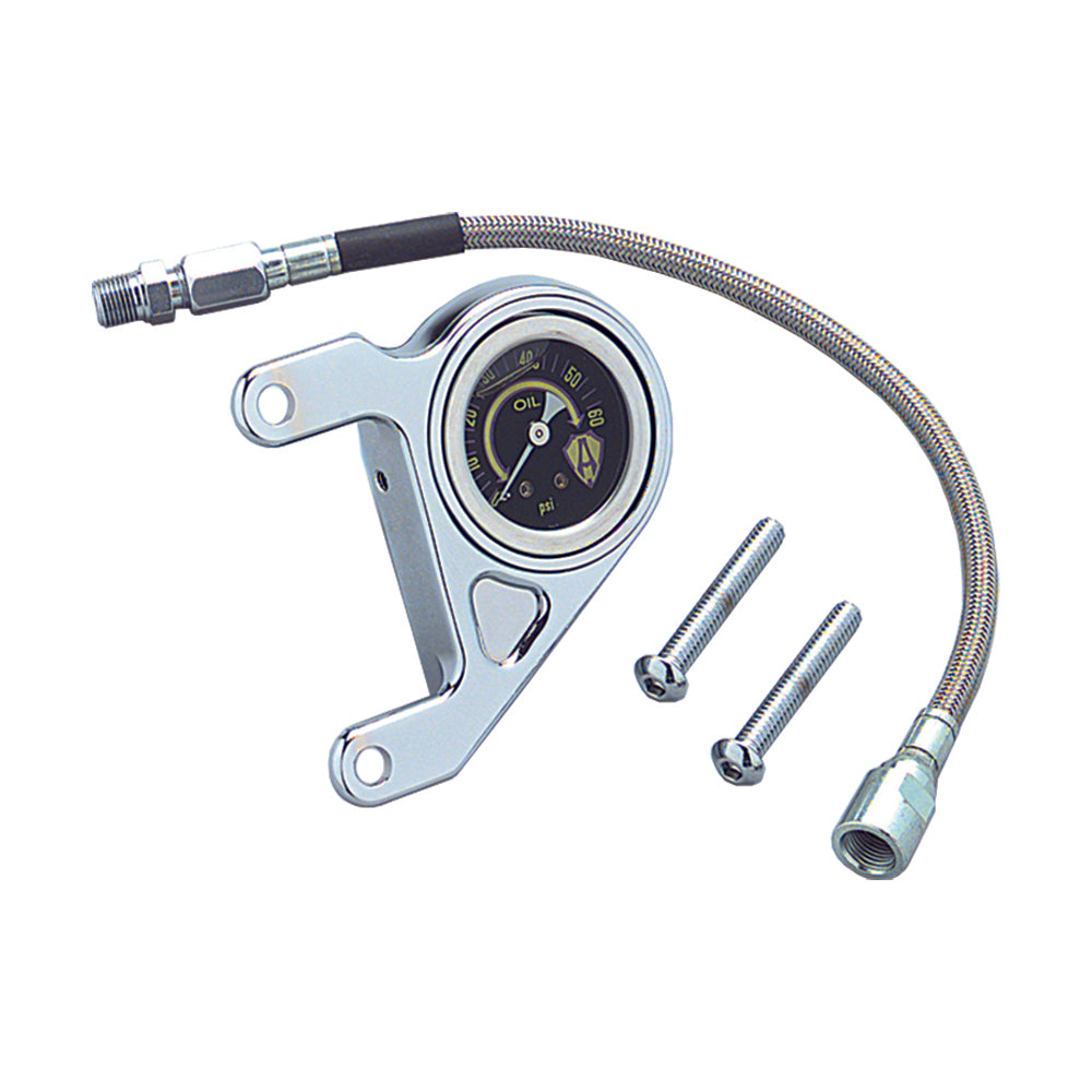 RADIUS OIL PRESSURE GAUGE, CHROME