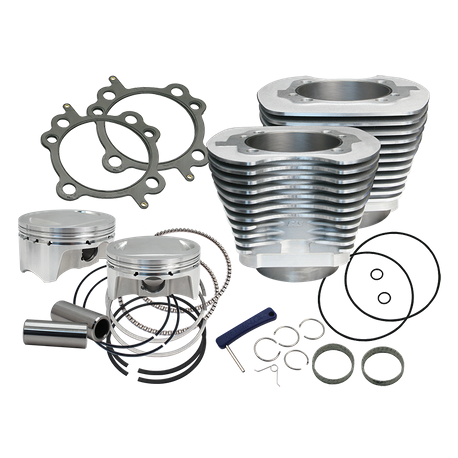 98" Bolt-In Big Bore Kit for 1999-'06 Big Twins - Silver Finish