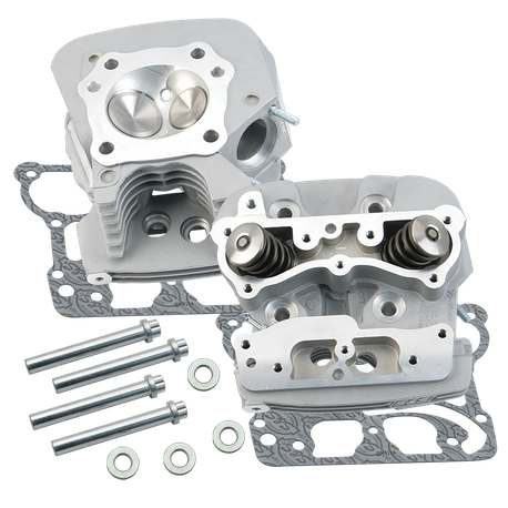 S&S® Super Stock® 91cc Cylinder Heads For For S&S® T-Series T2 Complete Engines and 2006 HD® Dyna® Models and All 2007-'16 Models With S&S® 4-1/8" Bore Hot Set Up Kit - Silver Powder Coat F