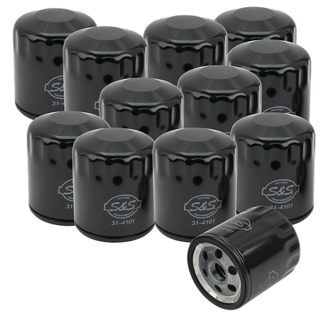 12 Pack of Black Oil Filters for HD® Sportster®, HD® Evolution®