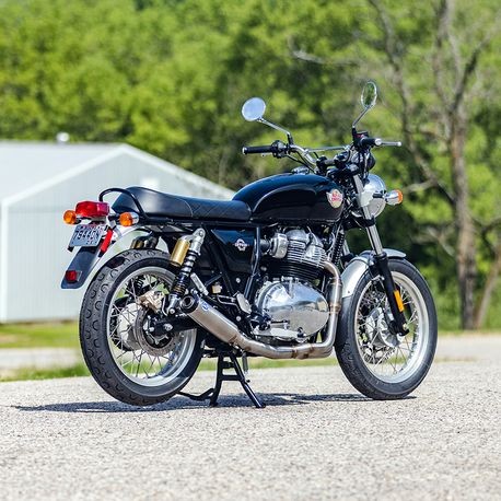 Qualifier 2-1 50 State Exhaust System, Stainless Steel with Black Endcap for 2019-21 Royal Enfield® 650 Models
