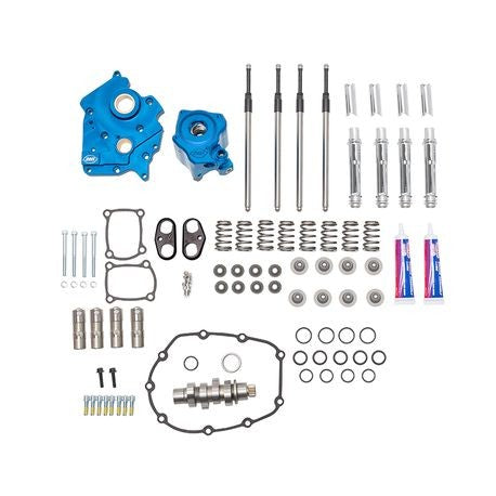 Chain Drive 540C Cam Chest kit with Chrome Pushrod Tubes for Oil Cooled 2017-up M8 Models