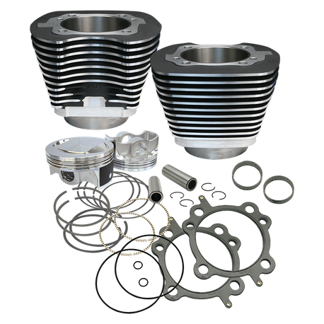 97'' Big Bore Cylinder Kit for 1999-'06 Big Twins - Wrinkle Black Powder Coat Finish
