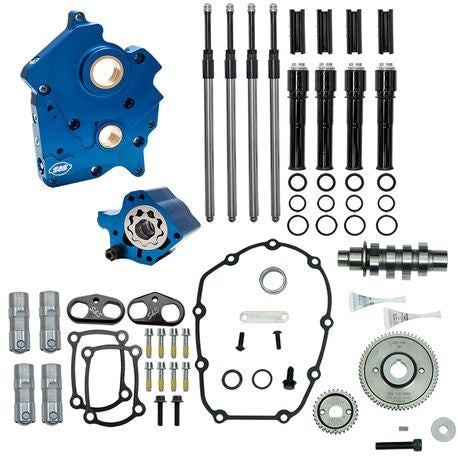 Gear Drive 475G Cam Chest Kit with Black Pushrod Tubes for Water Cooled 2017-up M8 Models