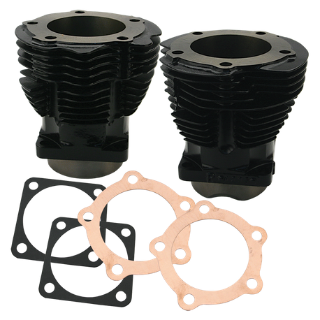 3-7/16" Bore Cylinder Set for 1936-'47 OHV Engines - Hi-Temp Black