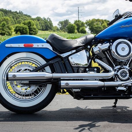 GRAND NATIONAL® EUROPEAN SPEC EC SLIP-ONS for for M8 HERITAGE SOFTAIL CLASSIC & SOFTAIL DELUXE® MODELS—Chrome
