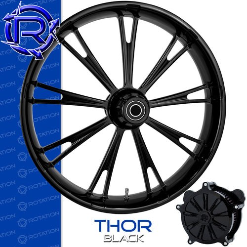 Rotation Thor Gloss Black Touring Wheel / Front