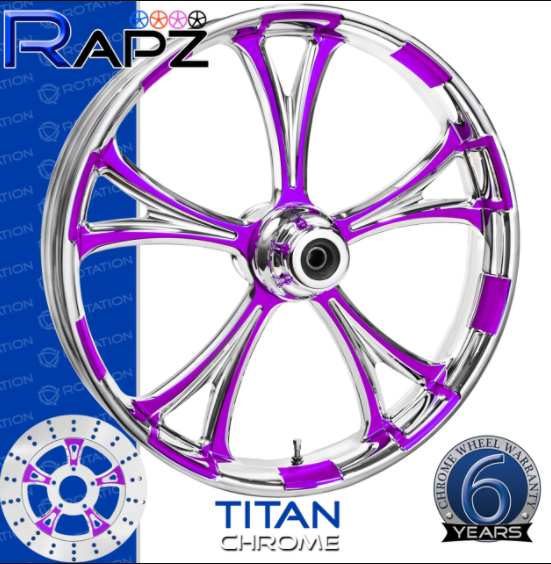 Rapz Custom Wheel Color Vinyl Decals / Front