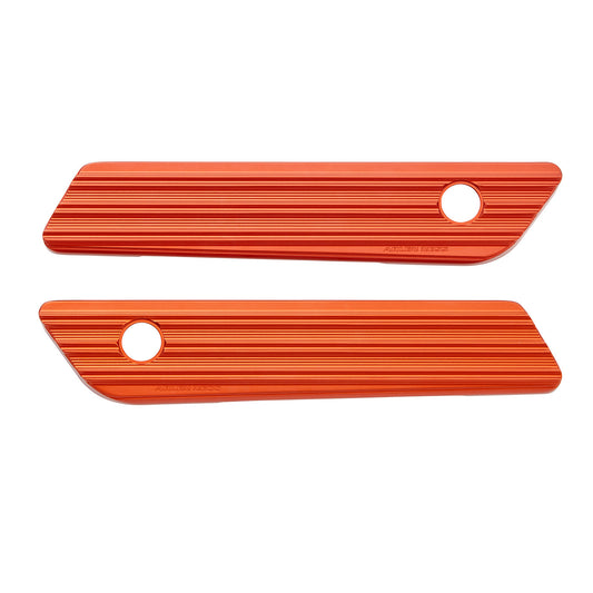 10-GAUGE® SADDLEBAG LATCH COVERS, ORANGE 14-UP FLT