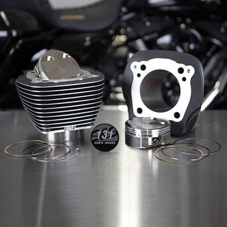 131" Stroker Cylinder and Piston Kit with Highlighted Fins for 2017-Up M8 Models