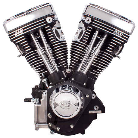 V111 Long Block Engine for 1984-1999 Models - Wrinkle Black