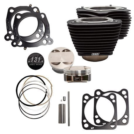 131" Stroker Cylinder and Piston Kit with Black Fins for 2017-Up M8 Models