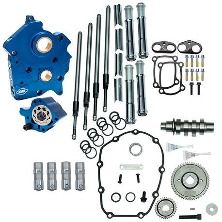 Gear Drive 465G Cam Chest Kit with Chrome Pushrod Tubes for Water Cooled 2017-up M8 Models