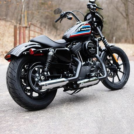 Grand National® ECE Slip-On Mufflers, Chrome with Black End Cap for 2014-Up H-D® Sportster® Models