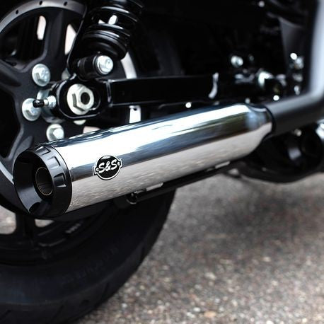 Grand National® ECE Slip-On Mufflers, Chrome with Black End Cap for 2014-Up H-D® Sportster® Models
