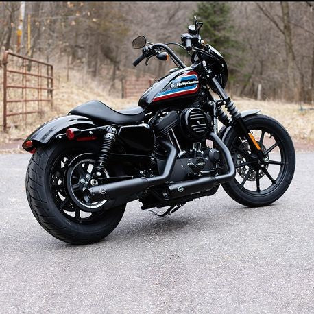 Grand National® ECE Slip-On Mufflers, Black with Black End Cap for 2014-Up H-D® Sportster® Models