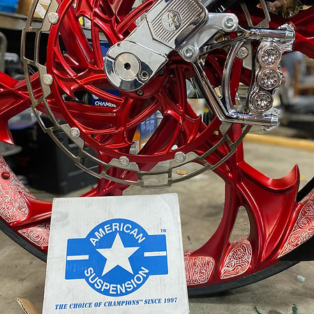 Stoppie King™ Monoblock Radial Caliper Left Side for 18" Rotor -RAW