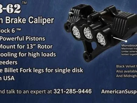 B-62 6-PISTON MONOBLOCK BRAKE CALIPERS, FOR 13" ROTOR -RAW