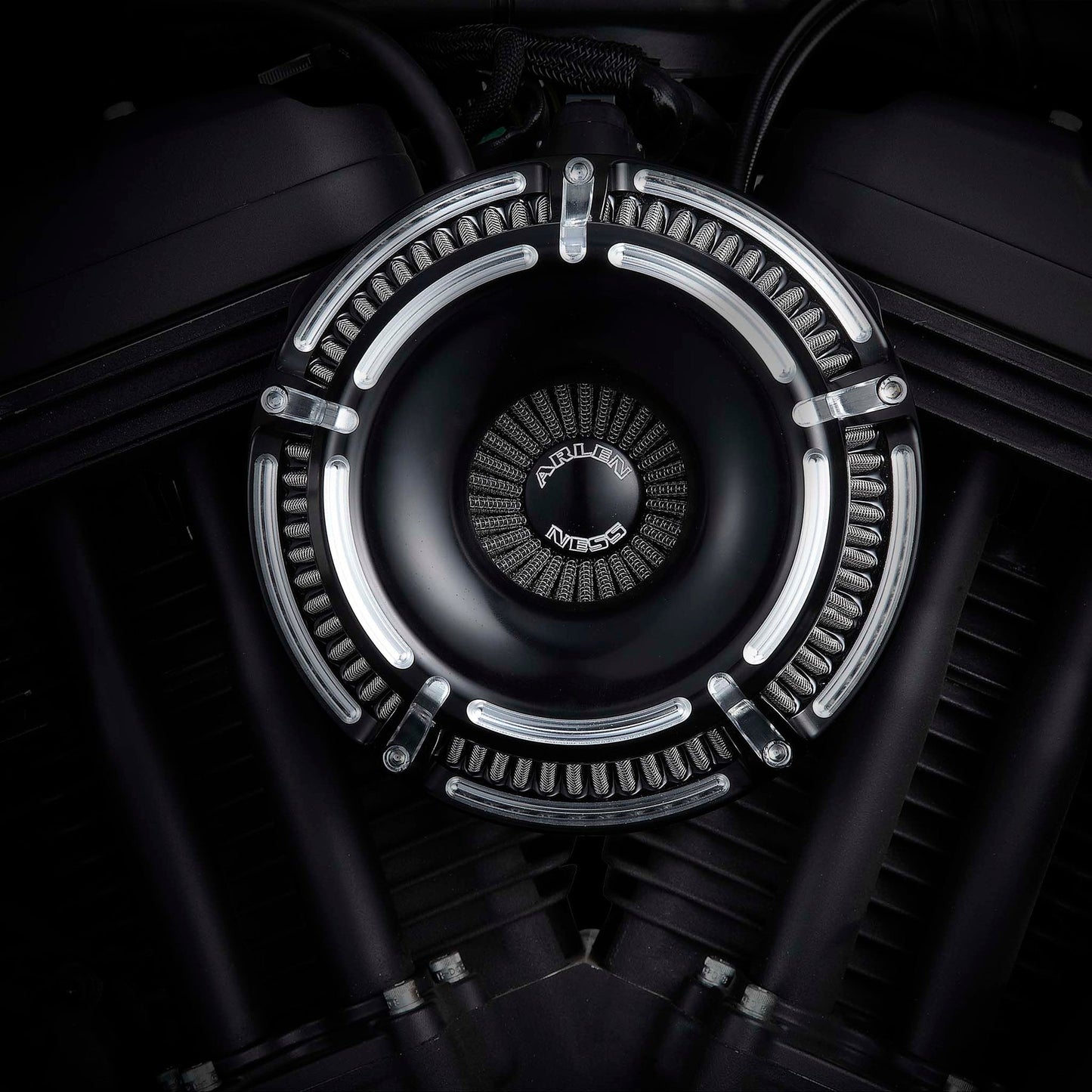 SLOT TRACK INVERTED SERIES AIR CLEANER, BLACK