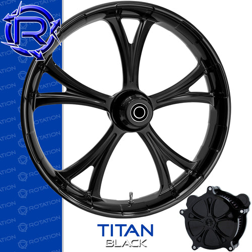 Rotation Titan Gloss Black Touring Wheel / Rear