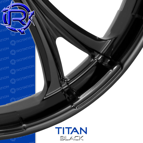 Rotation Titan Gloss Black Touring Wheel / Front