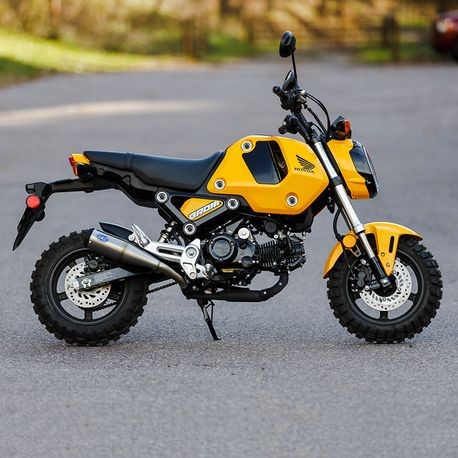 Grand National Slip-On exhaust, brushed Stainless steel with aluminum end cap for 2022-Up Grom
