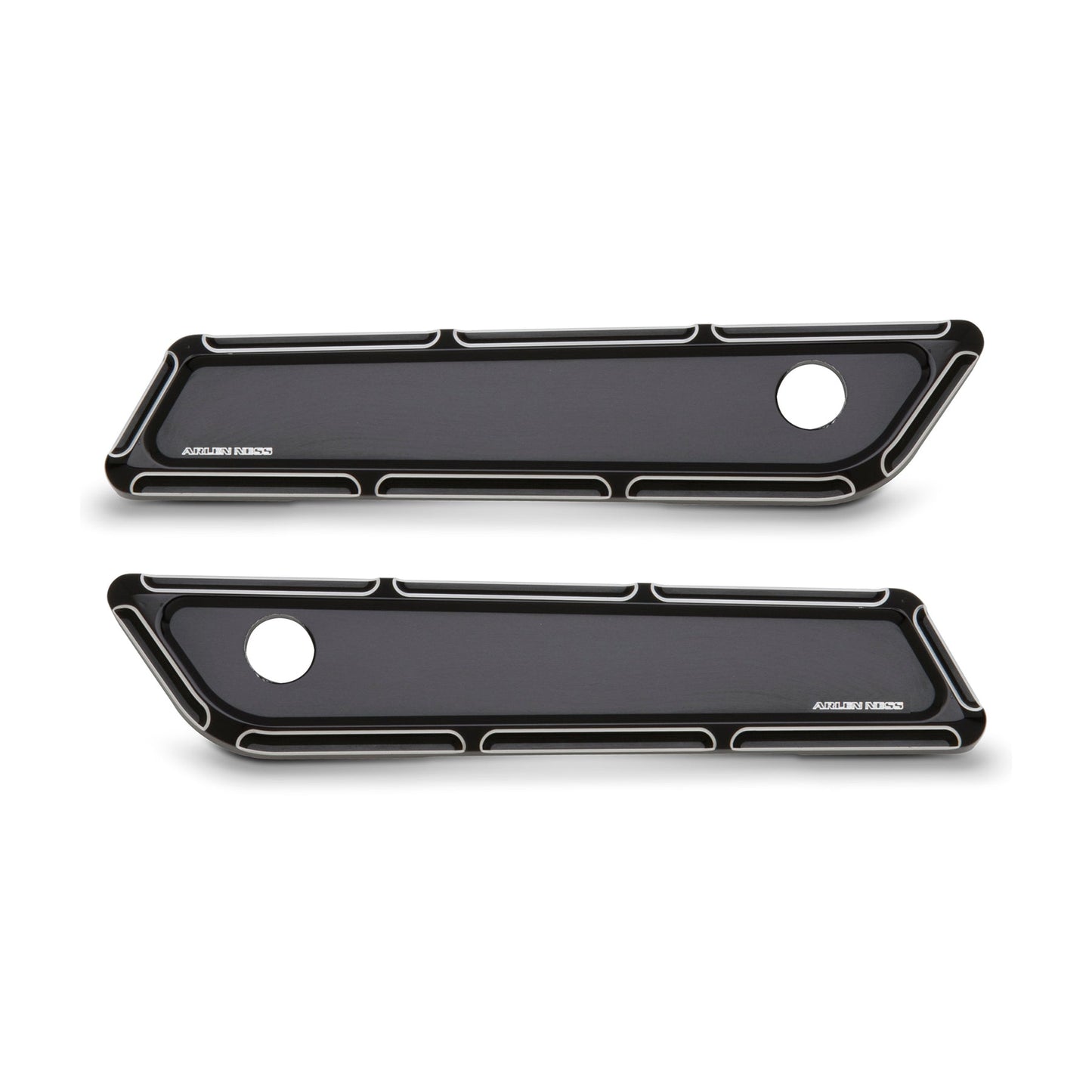 BEVELED® SADDLEBAG LATCH COVERS, BLACK 14-UP FLT