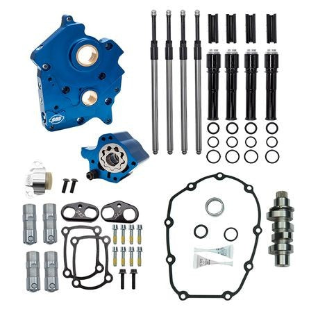 Chain Drive 465C Cam Chest1 Kit with Black Pushrod Tubes for Water Cooled 2017-up M8 Models