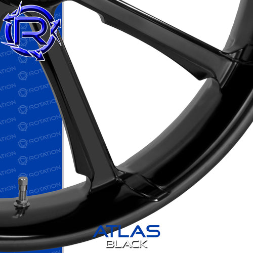 Rotation Atlas Gloss Black Touring Wheel / Front