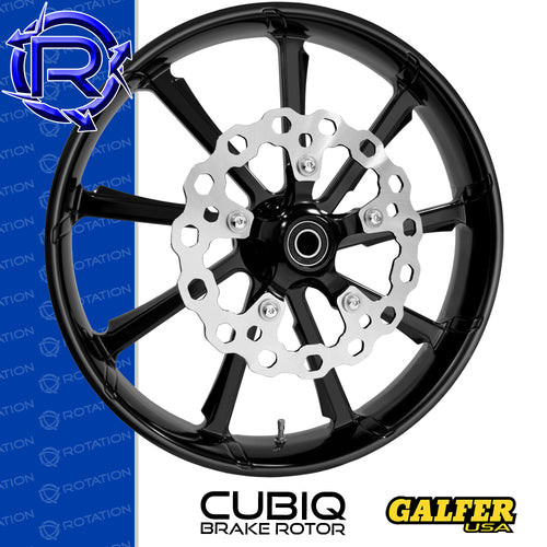 Rotation Atlas Gloss Black Touring Wheel / Front