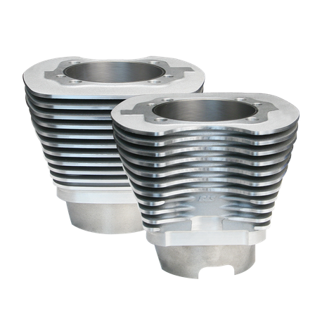 4-1/8" Bore Cylinder Set for 117" and 117" Dish Hot Set Up® Kits for 2007-'16 HD® Big Twin, 11 Fin - Silver
