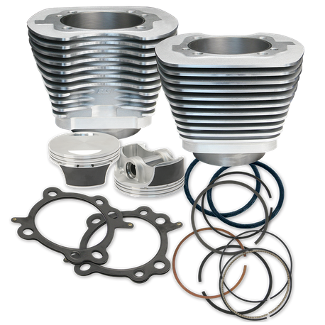 97'' Big Bore Cylinder Kit for 1999-'06 Big Twins - Silver Powder Coat Finish