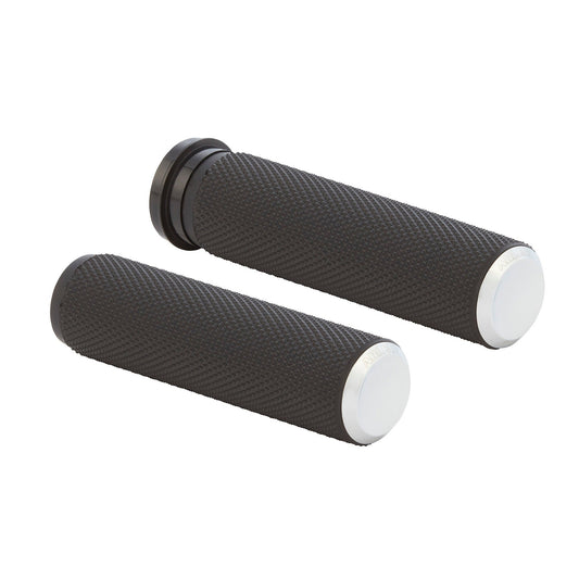 KNURLED GRIPS, CHROME