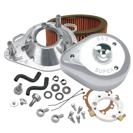 S&S® Teardrop Air Cleaner Kit For 1993-'06 HD® Big Twins with Stock CV carburetors - Chrome