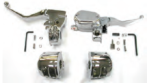 47-127 HANDLEBAR CONTROL KITS FOR SPORTSTER® Kit includes 9/16” bore master cylinder w/switch housings