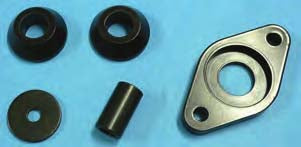 5-198   URETHANE MOTOR MOUNTS. Black Big Twin urethane motor mount kit.